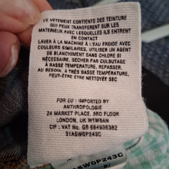 🎀 Anthropologie Pilcro And The Letter Press Jean Shorts Stet Trip Mid Rise 29 - Picture 10 of 11